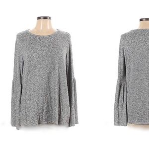 Lovely Women's Heather Grey Plus Size Gibson Lose Bell Sleeve Top/Blouse…